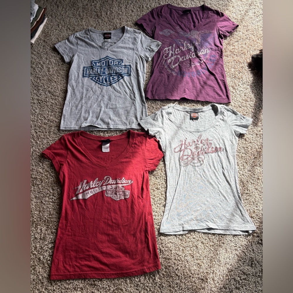 Harley-Davidson Women’s Short Sleeve Top Bundle lot of 4